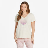 Women's Kindness is Free Evaporating Heart Snuggle Up Relaxed Sleep Vee