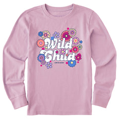 Kids Hippy Wild Child Long Sleeve Crusher Tee