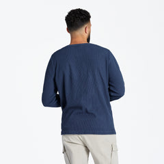 Men's Solid Thermal Henley