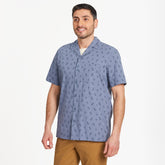 Men's Simple Palm Pattern Camp Shirt
