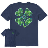 Men's 4 Leaf Clover Swirl Short Sleeve Crusher Tee