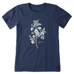 Women's Antique Plum Blossom Painting Short Sleeve Tee