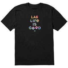 Men's Tie Dye Lab Life is Good Short Sleeve Crusher Tee