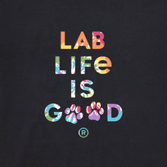 Men's Tie Dye Lab Life is Good Short Sleeve Crusher Tee