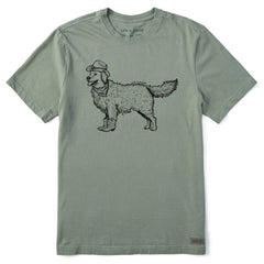 Men's Pen and Ink Golden Short Sleeve Crusher Tee