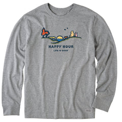 Men's Winnie Fall Happy Hour Long Sleeve Crusher Tee