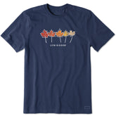 Men's Multi Leaves Short Sleeve Crusher Tee