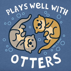 Men's Plays Well With Otters Short Sleeve Tee