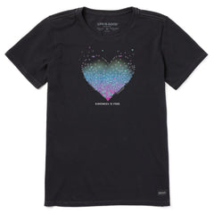 Women's Kindness is Free Evaporating Heart Short Sleeve Tee