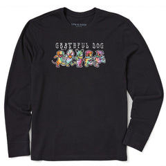 Men's Tie Dye Grateful Dog Long Sleeve Crusher Tee