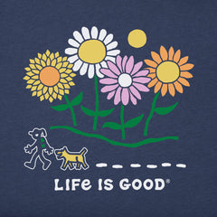 Women's Jackie and Rocket Wildflowers Long Sleeve Crusher Vee
