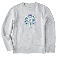 Women's La Jolla Flip Flop Flower Simply True Fleece Crew
