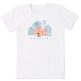 Women's Hibiscus La Jolla Short Sleeve Crusher-LITE Tee