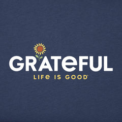 Women's Grateful Sunflower Long Sleeve Crusher Vee