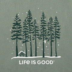 Men's Snowy Owl Tall Pines Short Sleeve Crusher Tee
