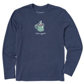 Men's Hot Cocoa Mug Long Sleeve Crusher Tee