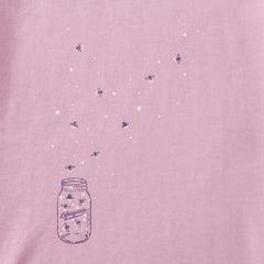 Women's Floating Fireflies Jar Short Sleeve Crusher Vee