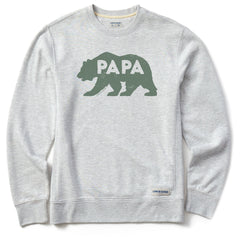 Men's Papa Bear Solid Simply True Fleece Crew