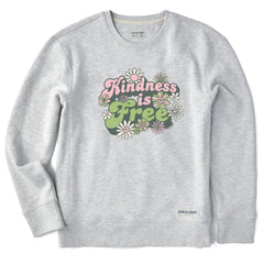 Women's Kindness is Free Daisies Simply True Fleece Crew