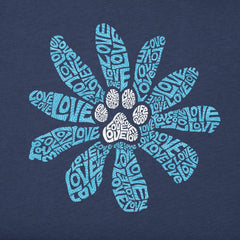 Women's Flower Love Paw Short Sleeve Crusher Tee