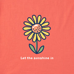 Women's Let the Sunshine In Sunflower Short Sleeve Crusher Tee