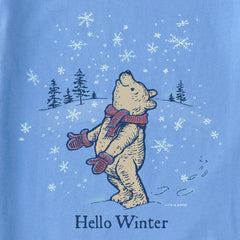 Women's Hello Winter Winnie Long Sleeve Crusher Tee