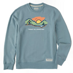 Men's Today is a Good Day Mountain Hike Simply True Crew