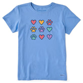 Women's Hearts & Paws Short Sleeve Crusher Tee