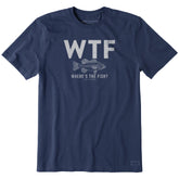 Men's WTF Line Drawing Bass Short Sleeve Crusher Tee