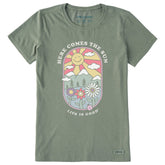 Women's Here Comes the Sun Retro Short Sleeve Tee