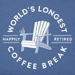 Men's Worlds Longest Coffee Break Short Sleeve Crusher Tee