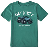 Kids Get Dirty Truck Short Sleeve Crusher Tee