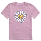 Kids Happy Heart Daisy Short Sleeve Crusher Tee