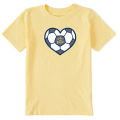Kids Soccer Heart Short Sleeve Crusher Tee