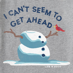 Men's Get Ahead Snowman Long Sleeve Crusher Tee