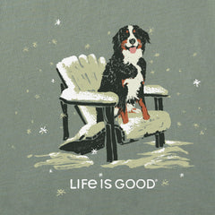 Men's Snowy Adirondack Bernese Long Sleeve Crusher Tee