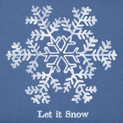 Men's Let it Snow Snowflake Long Sleeve Crusher Tee