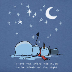 Men's Snowman Star Lover Long Sleeve Crusher Tee