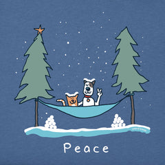 Men's Peace Holiday Hammock Long Sleeve Crusher Tee