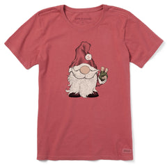 Women's Gnome Santa Short Sleeve Crusher Tee