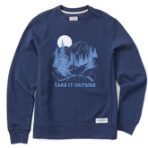 Men's Take it Outside Mountains Simply True Fleece Crew