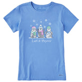 Women's Let it Snow Penguins Short Sleeve Crusher Tee