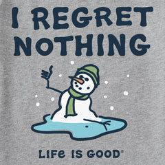 Men's I Regret Nothing Snowman Long Sleeve Crusher Tee