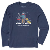 Men's Snowy Chillin' & Grillin' Long Sleeve Crusher Tee