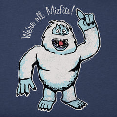 Men's We're All Misfits Snow Monster Long Sleeve Crusher Tee