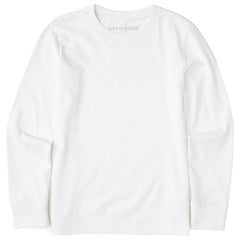 Kids Solid Long Sleeve Crusher Tee