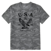 Men's USA 1776 Eagle Short Sleeve Allover Printed Crusher Tee