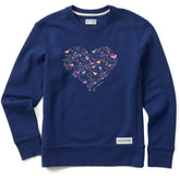 Women's Hearty Heart Simply True Fleece Crew