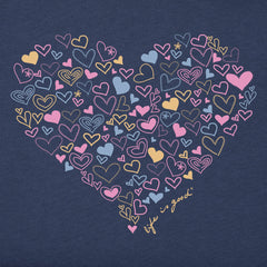 Women's Hearty Heart Short Sleeve Vee