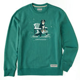 Men's Snowy Adirondack Bernese Simply True Fleece Crew